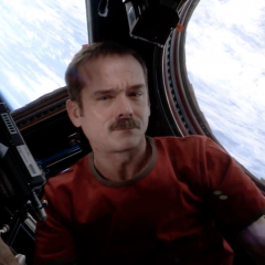 Commander Hadfield does triple cool: First music video from space!